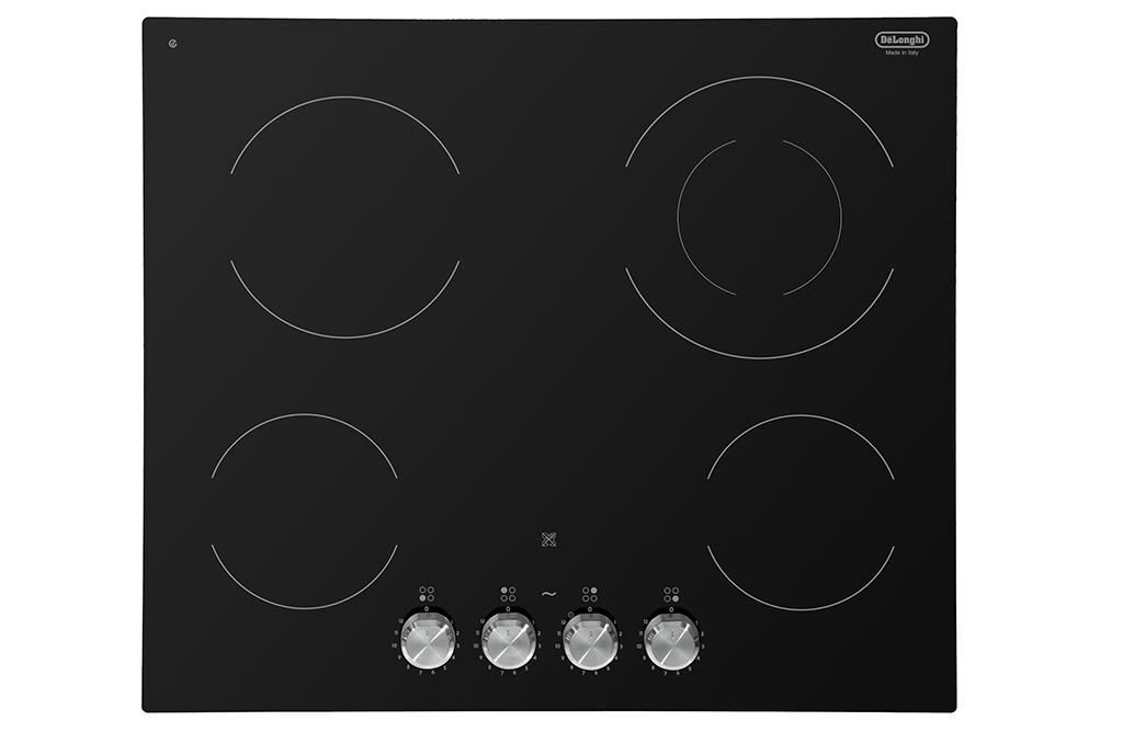 DeLonghi Piano Cottura In Vetroceramica 4 Zone 60cm Nero DPVC61FK