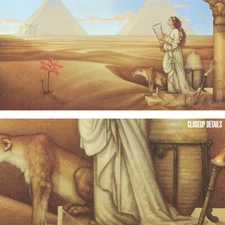 42W"x20H" DESERT LOTUS by MICHAEL PARKES - TIGER HARP PYRAMIDS CHOICES of CANVAS