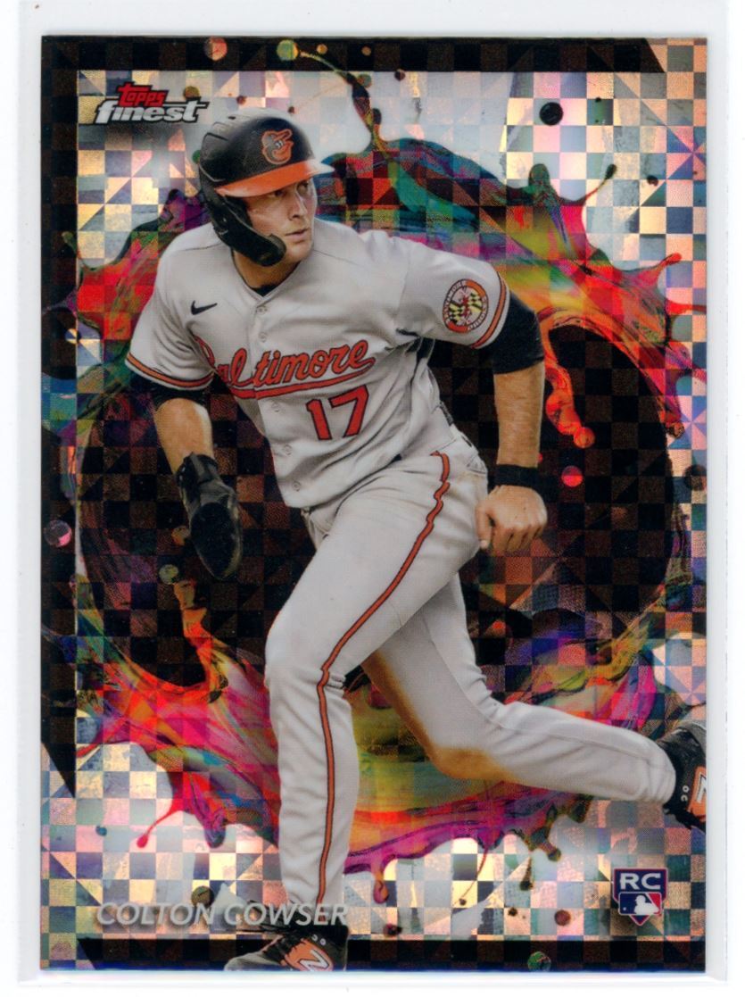 2024 Topps Finest Rare Checkerboard Refractor Colton Cowser RC Orioles #255