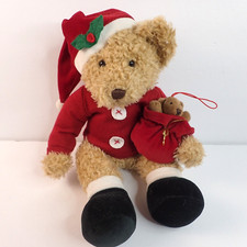Russ Sammy Santa Christmas Teddy Bear Seated 9"