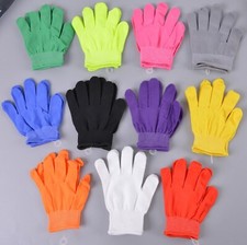 Kids Girl Boy Children Work Dance Nylon Colorful SHORT Gloves Mittens 3-10 Year