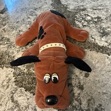 VINTAGE 1985 TONKA Pound Puppy Brown with Black Spots and Collar Plush 18  