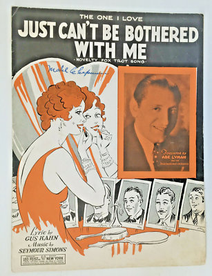 Vintage Sheet Music 1929-The One I Love Just Can't Be Bothered