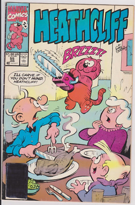 Heathcliff Issue #55 Comic Book. Cartoon. Children. Kids. Humor. Marvel 1991