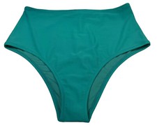 Aerie Swim Bikini Bottom High Waisted Sz M Green Stretchy Lined BN
