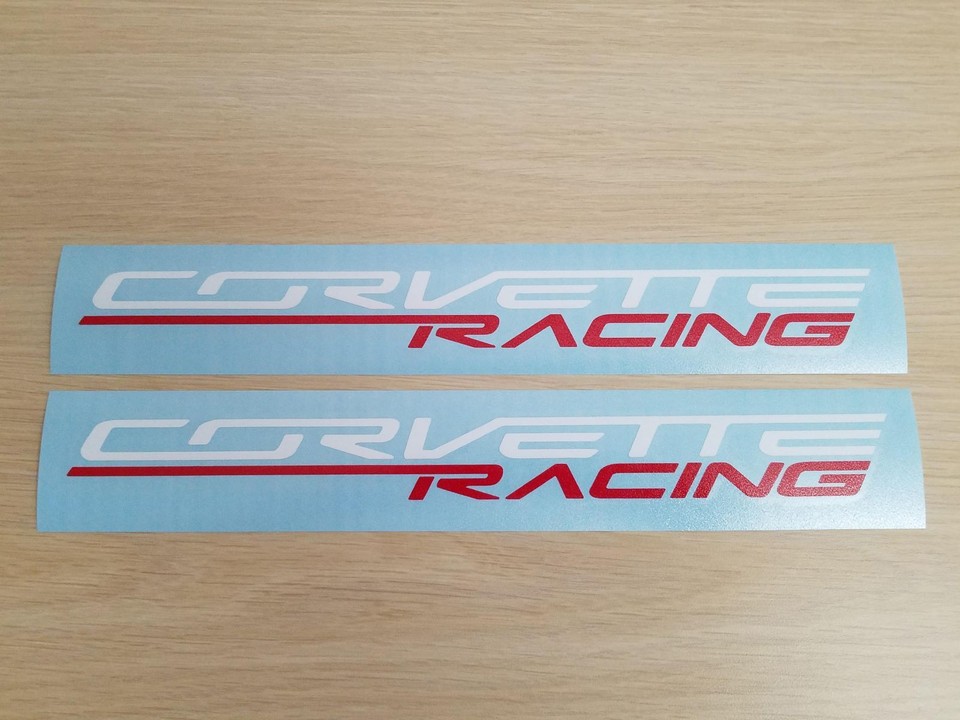 Pair Corvette Racing Combo-Color Decal Vinyl Sticker for Corvette ...