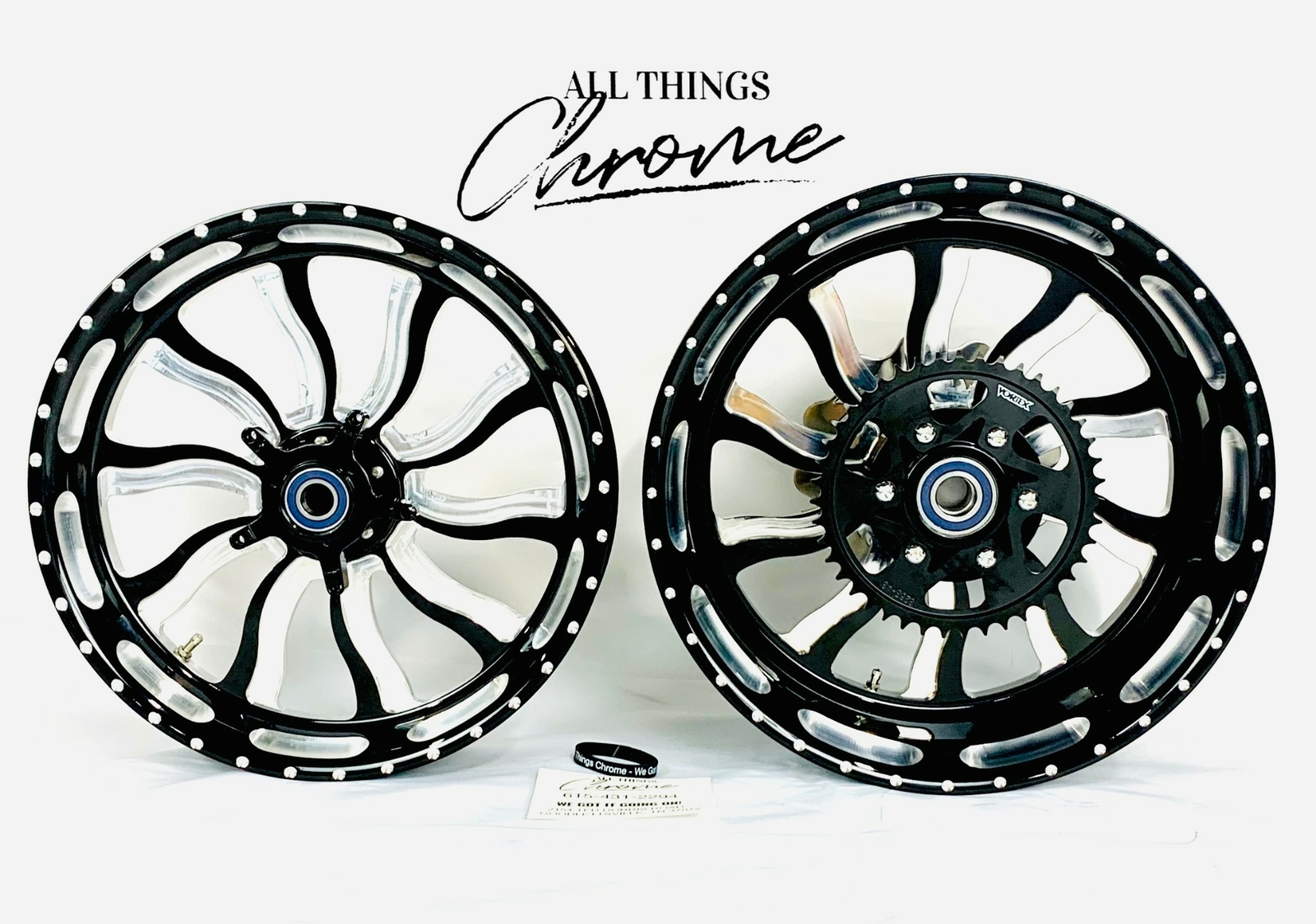 STOCK SIZE BLACK CONTRAST INFERNO WHEELS 13-20 SUZUKI HAYABUSA ABS