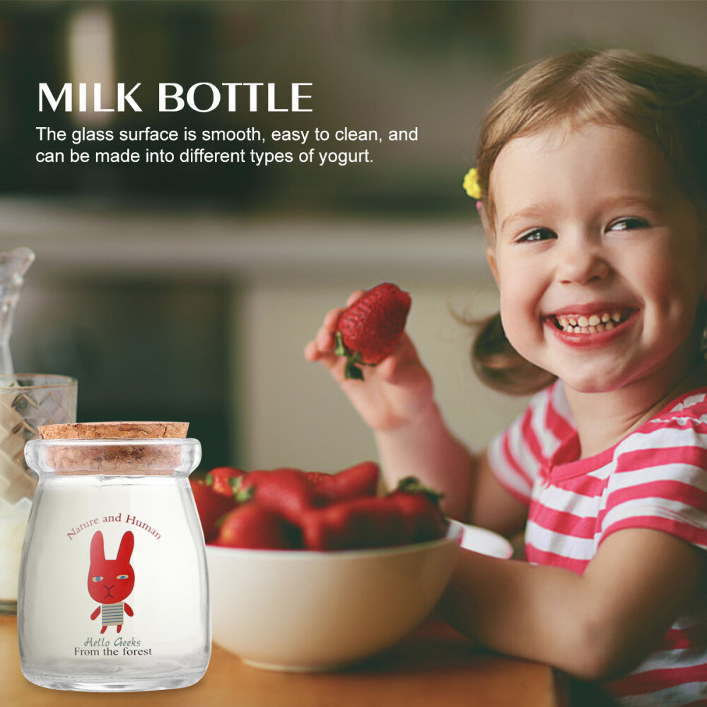 6 PCS Jelly Jars Shot Cup Glass Cake Appetizer Baby Container Milk Jug