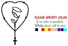 Rosary Saint Mary Fatima Virgen Graphic Die Cut decal sticker Car Truck 22"