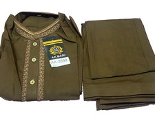 Pakistani Shalwar Kameez Mens Style Ready Made Brown Color Size Large AK-3899-A
