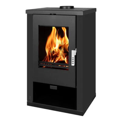 Poêle à bois Cheminée Chauffage au bois Verso Theia - 9 Kw - Photo 1/4