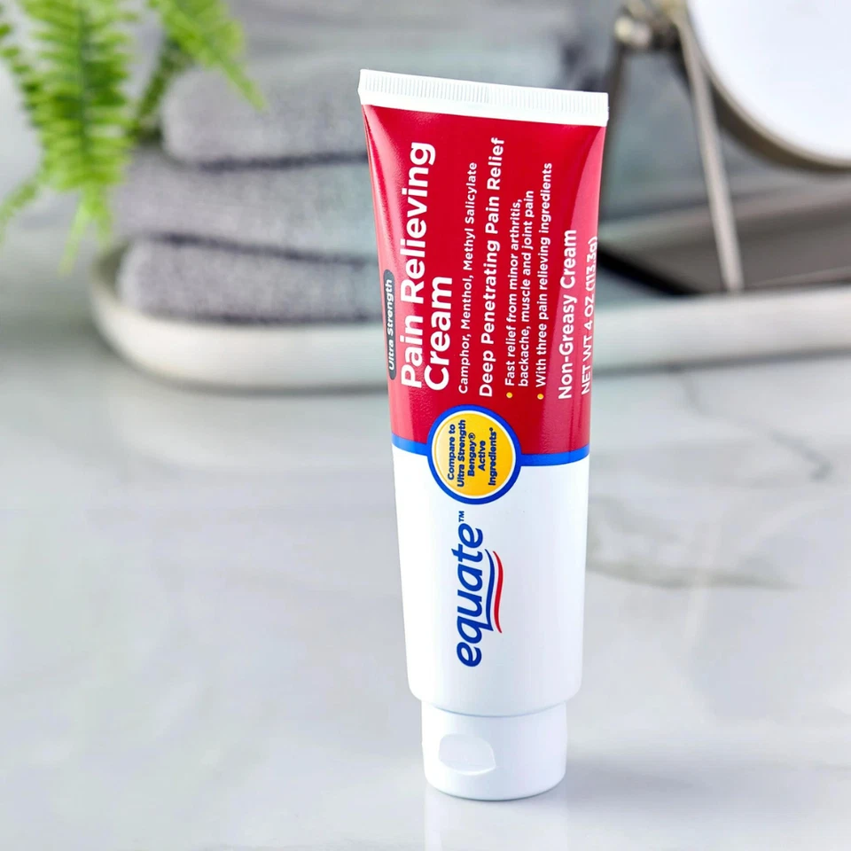 Crema para aliviar el dolor Equate Ultra Strength para unisex, 4 oz, medicada (paquete de 2) Foto 2 de 4