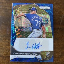 2020 Panini Prizm Baseball Blue Disco Jonathan Hernandez #95 Prizm 34/50 SP Auto