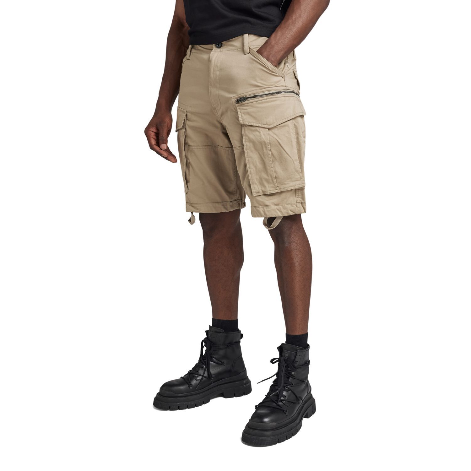 G-Star Herren Chino Shorts Rovic Zip Relaxed Fit Kurze Bermuda Hose Beige Dune 22590₽