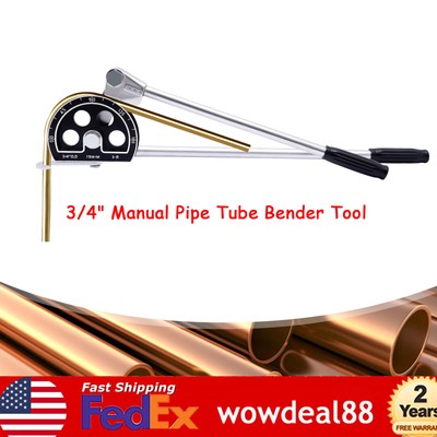 Pipe Bender 3/4'' Manual Bench Flat Bar Rod Bending Brake Bender Aluminum Tubes