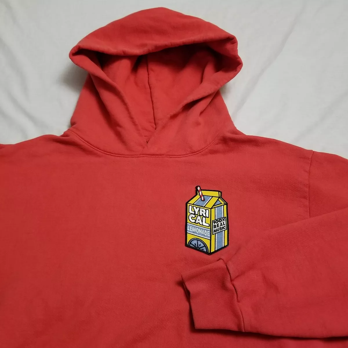 Lyrical Lemonade Carton Embroidered Logo Hoodie Sweatshirt Pink