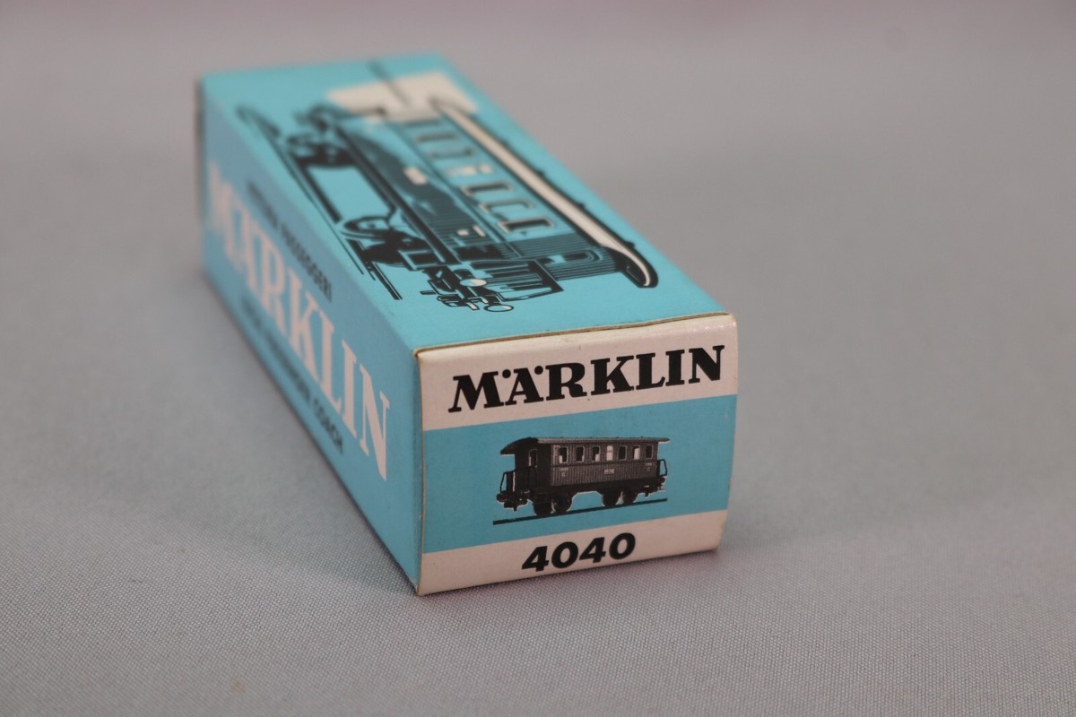 Lot De 2 Voitures Voyageurs Märklin HO En Tôle #4040 - Vintage, époque 2, Occasion