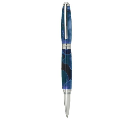 Tibaldi N60 Samarkand Blue Resin Rollerball Pen, Palladium Trim | eBay