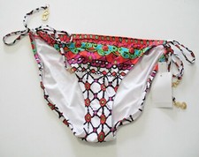 Trina Turk Swim Venice Beach Tie Side Hipster Bikini Bottom TT4DA94 Sz 10 - NWT