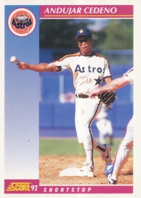 #599 HOUSTON ASTROS # ANDUJAR CEDENO # BASEBALL CARD SCORE NFL '92