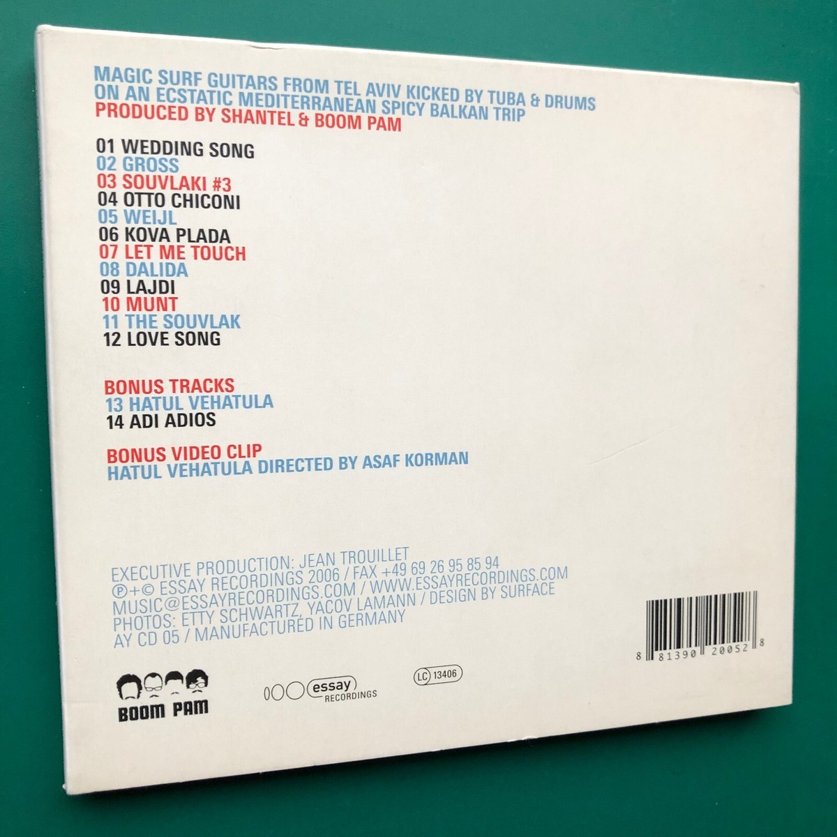 BOOM PAM Jazz Bop Funk Rock CD Digipak DJ Shantel Souvlaki Lajdi