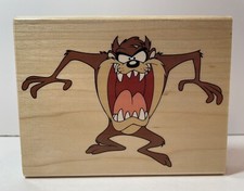 RARE Vintage Looney Tunes Tasmanian Devil Big Taz A1723G Rubber Stampede Stamp