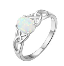 Elegant Silver Color Braided Ring