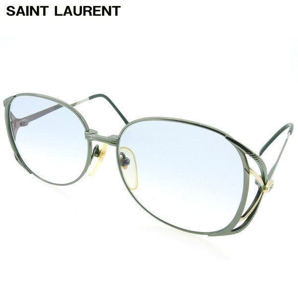 Occhiali da sole Saint Laurent sistema argento nero oro donna moda acc