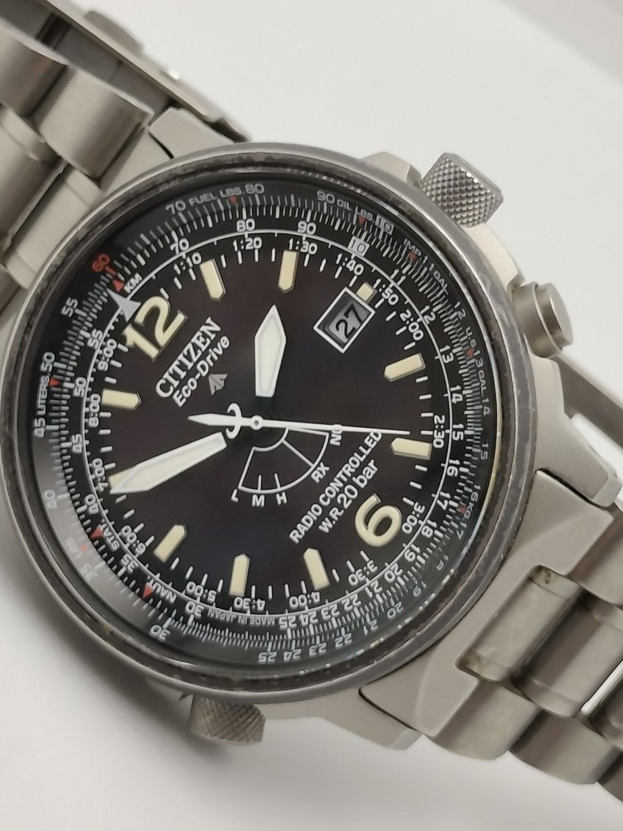 Citizen Promaster H411-T004911 Date Titanium Eco Drive Solar Mens 