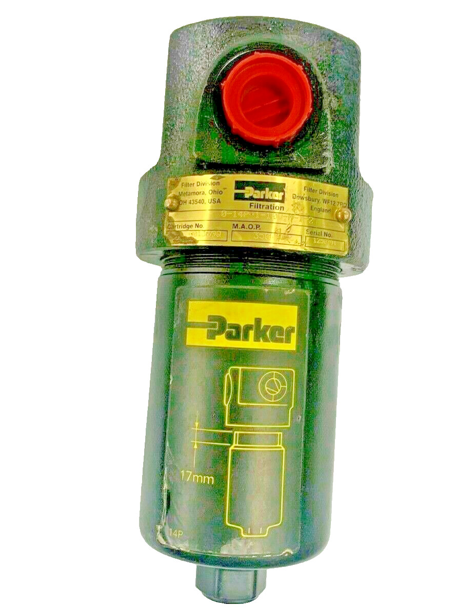 Parker 14P1 series 0-14P1-10Q-M-1-2 Hydraulic Filter 1/2" 90L/min 10μm 350 bar