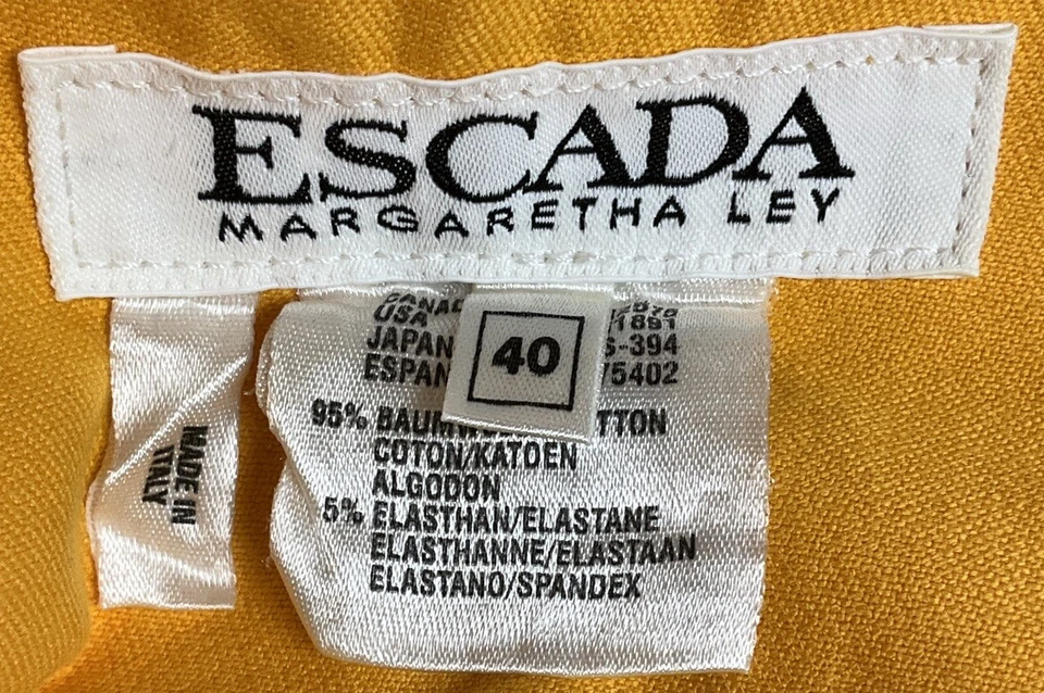 Pantalón Escada Margaretha Ley para mujer talla 40 amarillo. 9859 Foto 3 de 3