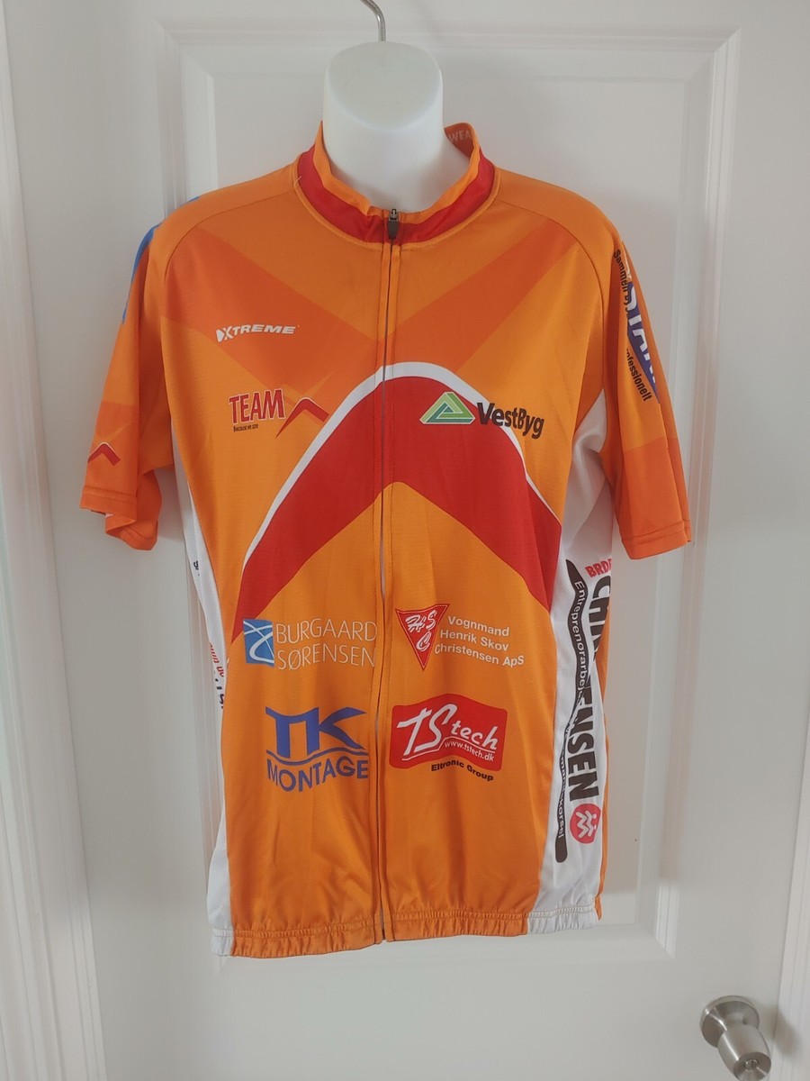 Xtreme Orange Cycling Jersey Full Zipper Size XL