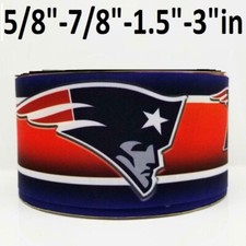 GROSGRAIN RIBBON 5/8", 7/8", 1.5"  3" SPORTS TEAM P6S FOOTBALL