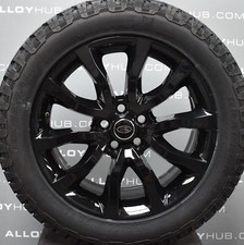 GENUINE LAND ROVER DISCOVERY 5 20" INCH BLACK ALLOY WHEELS+GRABBER TYRES X4