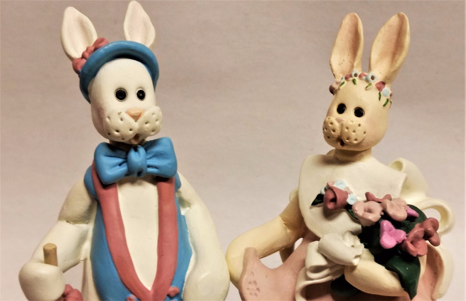 Claymation Style Mr. & Mrs. Rabbit Figurines by DCI | eBay