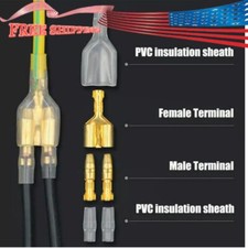 10-100 Sets Male Female Wire Crimp Connectors 4.0mm Bullet Terminal Kit Set US