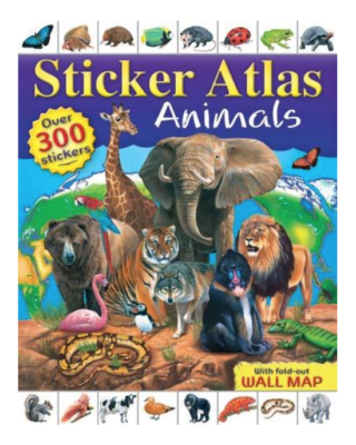 Sticker Atlas Animals with fold-out wall map over 300 stickers | eBay