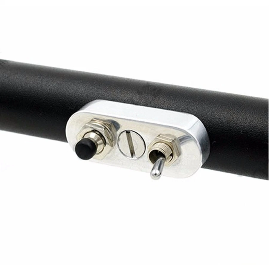 DIY Motorcycle Handlebar Engine Ignition Starts Stop Lever Silver Switch 12V - Image 2 of 4