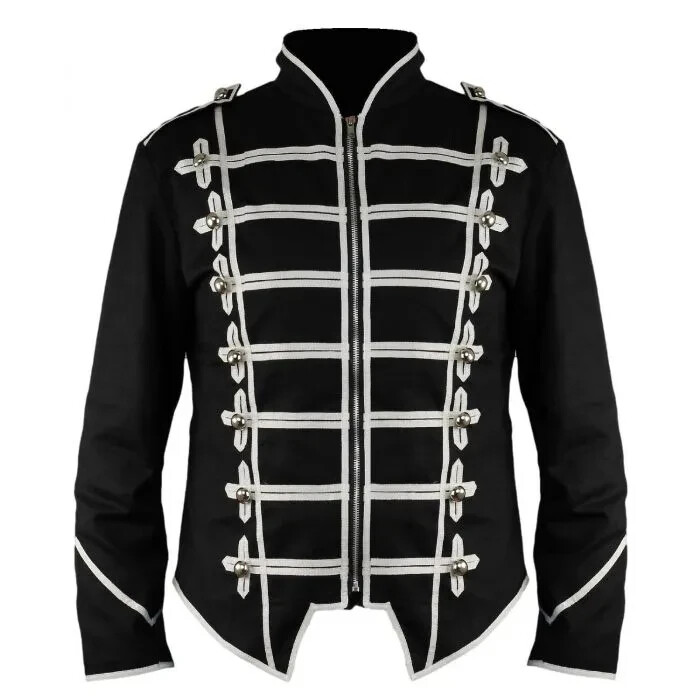Goth Punk Military Drummer Jacket Black Parade Style Inspired by Adam Ant