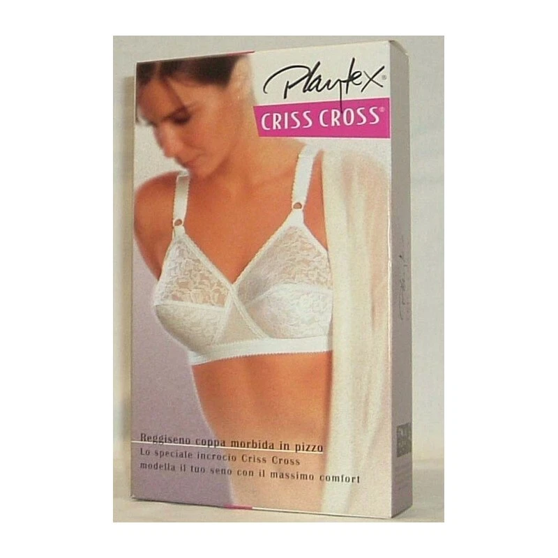 Reggiseno PLAYTEX CRISS CROSS 165 senza ferretto + taglie + colori fino  COPPA E