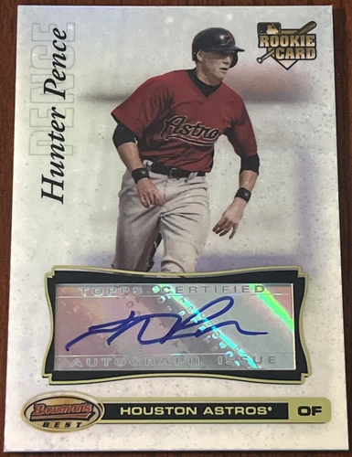 2007 Bowman’s Best Hunter Pence Rookie Auto (RC, AU) HOU Astros SF Giants Legend