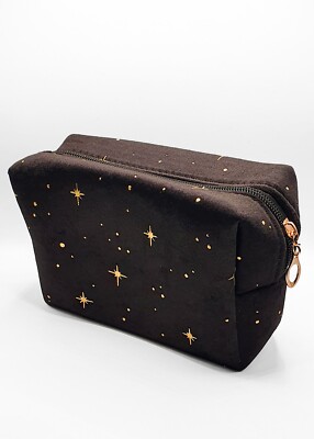 Gold Und Schwarz Stern Kulturtasche Kosmetiktasche Federmäppchen Cosmic Gothic Emo 