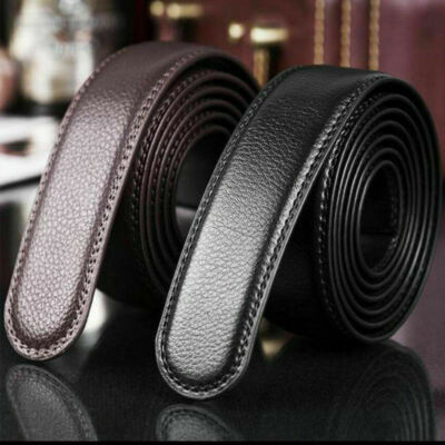 Herren Ersatz  Echtes Leder Automatik Gürtel Gürtelriemen Belts ohne Schnalle