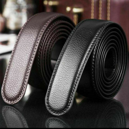 Automatik Herren G&uuml;rtel In Schwarzem Leder Silber Schnalle