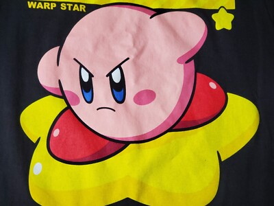 Nintendo Kirby Warp Star Black T-Shirt-Nintendo Licensed-Youth XL