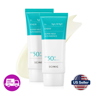 #ad SCINIC Enjoy Super Mild Sun Essence 2 Set SPF50 PA 1.69 fl oz 50ml $19.99