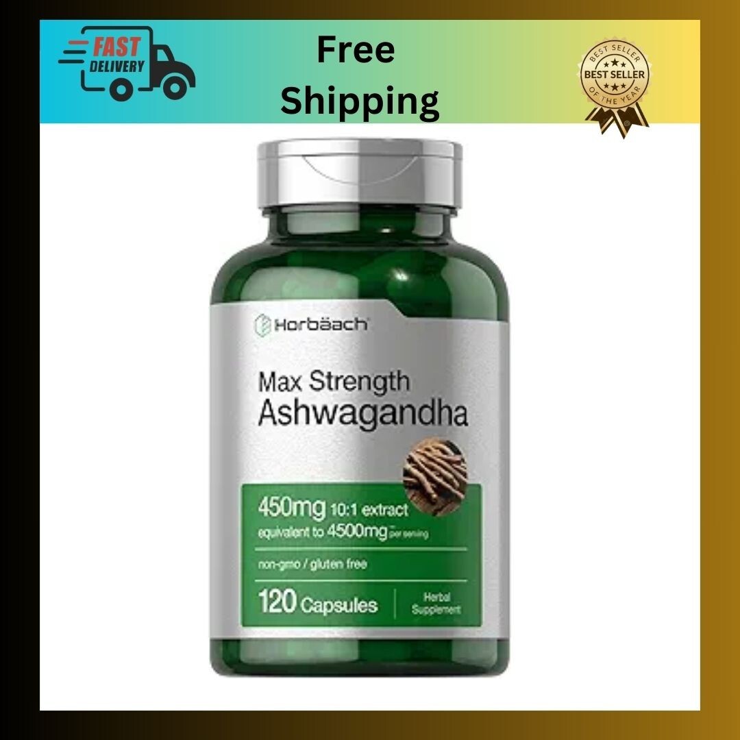 Ashwagandha Capsules | 4500 mg | 120 Count | by Horbaach