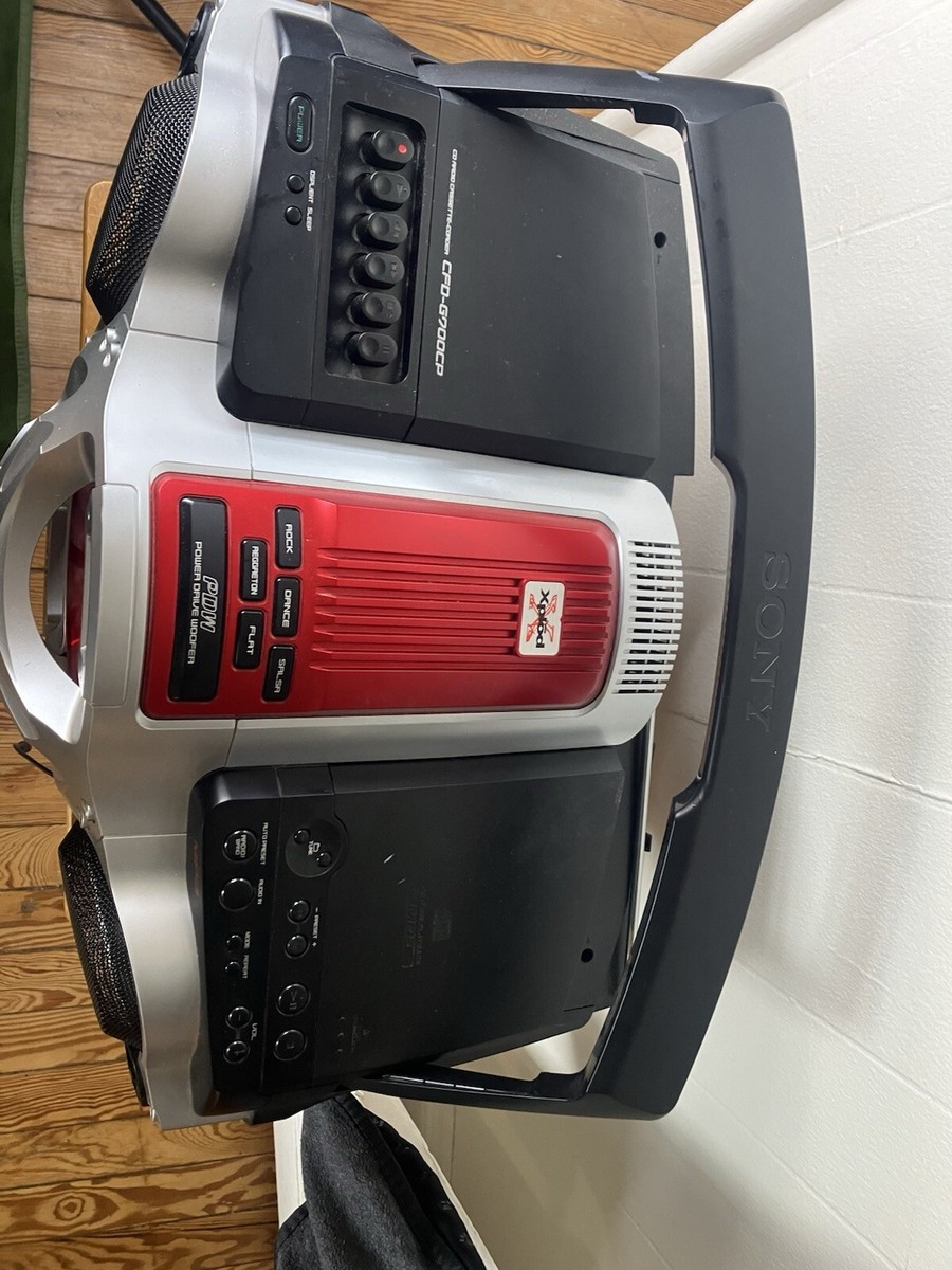 Sony Xplod CFD-G505 Boombox CD Radio Cassette Big Bass W/ Power