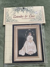 Lavender  Lace Counted Cross Stitch Pattern " I Thee Wed " L  L29