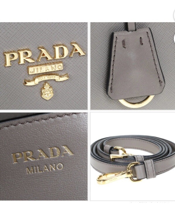 【新品】PRADA saffiano l 1ML036 Sell Prada Saffiano Lux Double Zip Bag - Burgundy